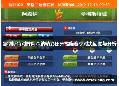 曼彻斯特对阵阿森纳精彩比分揭晓赛季对决回顾与分析